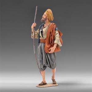 Shepherd with staff and bag