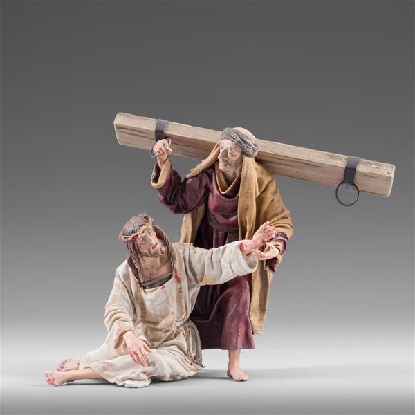 Jesus und Simon von Cyrene - color
