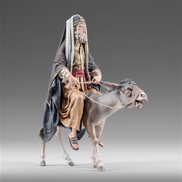 Priest on donkey - color