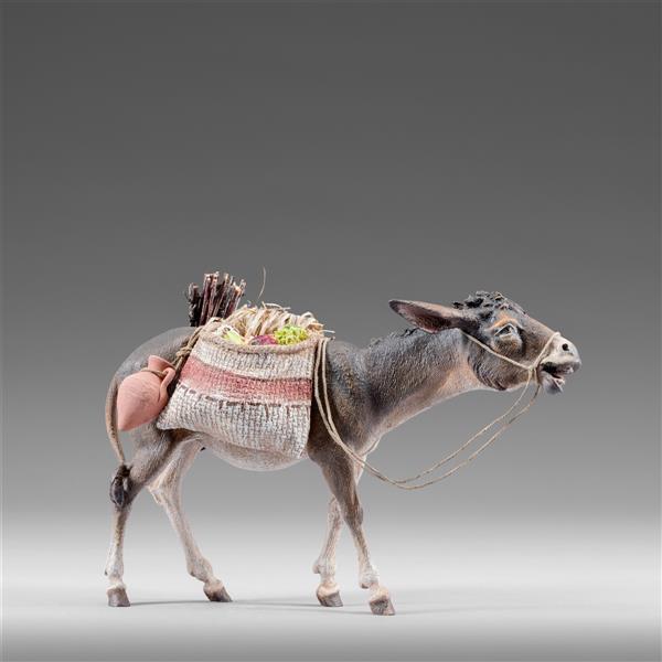 Donkey going with bags - color