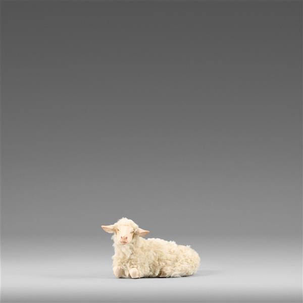 Sheep reclining with wool beige - color